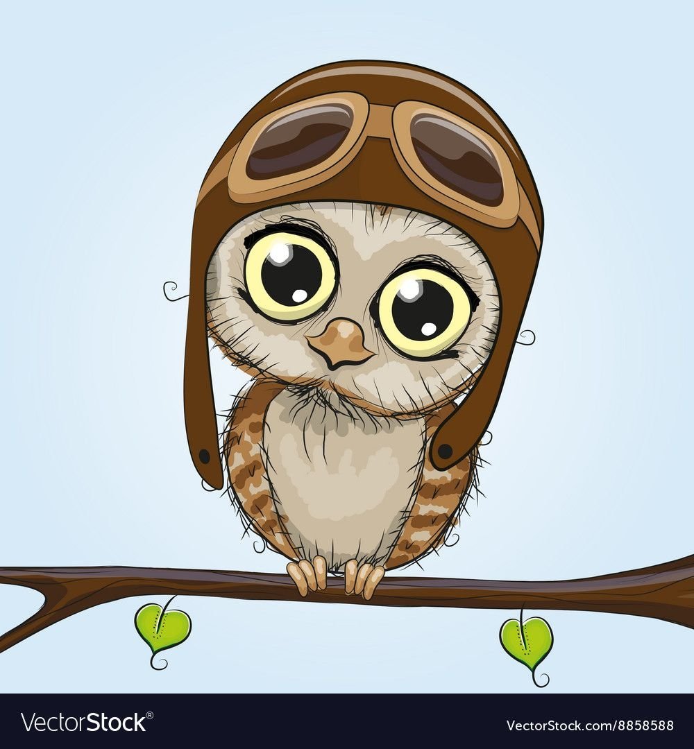 Мультяшные Совята в шапке