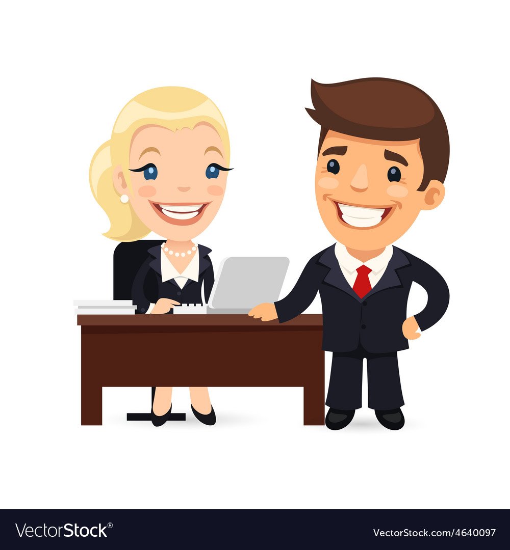 Начальник и сотрудники рисунок