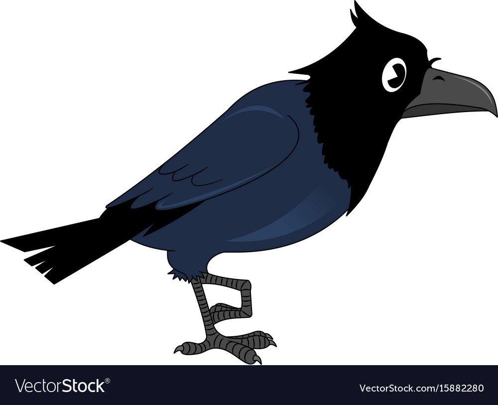 Ворона сидит на ветке