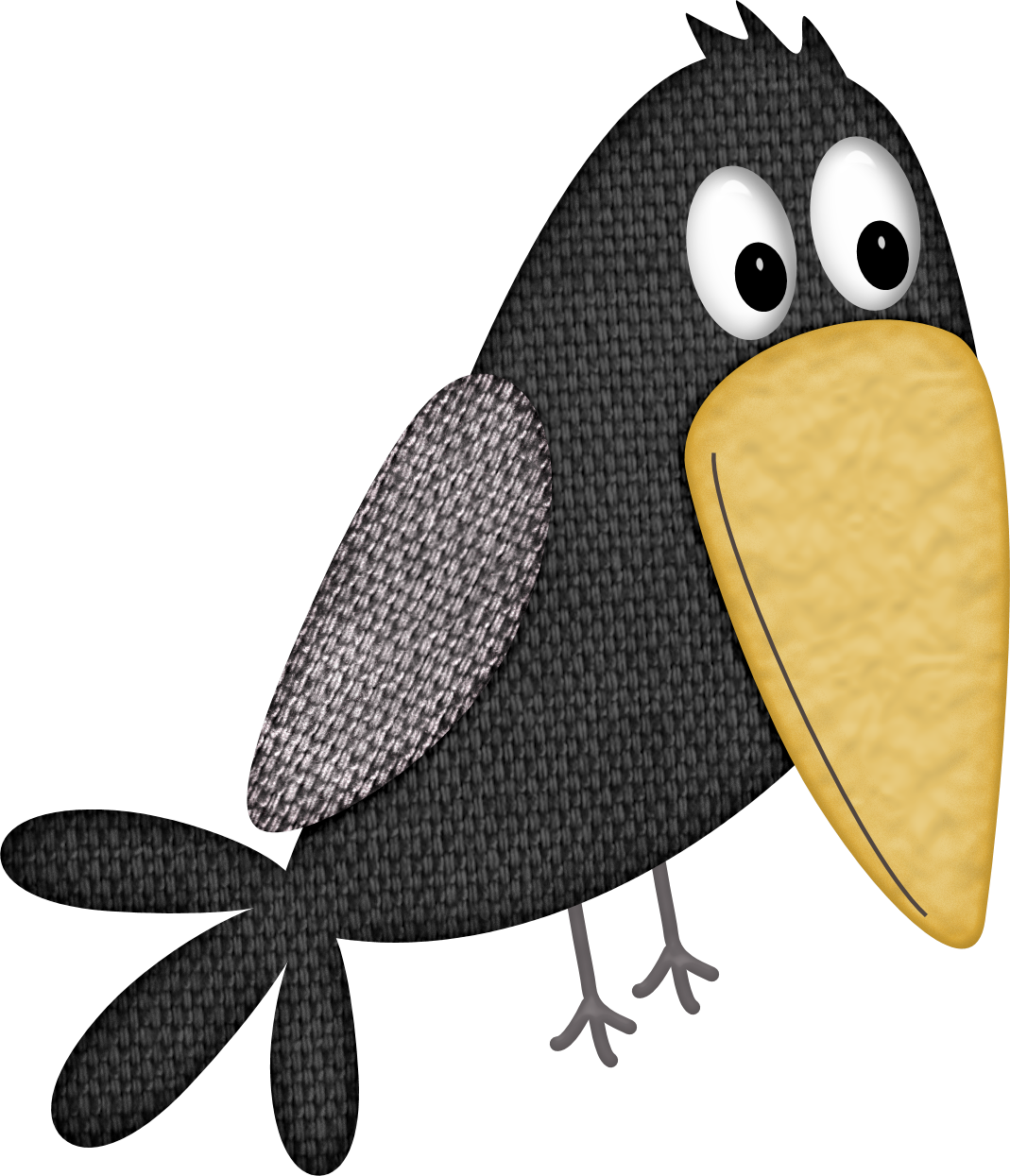 Карточка чб ворона