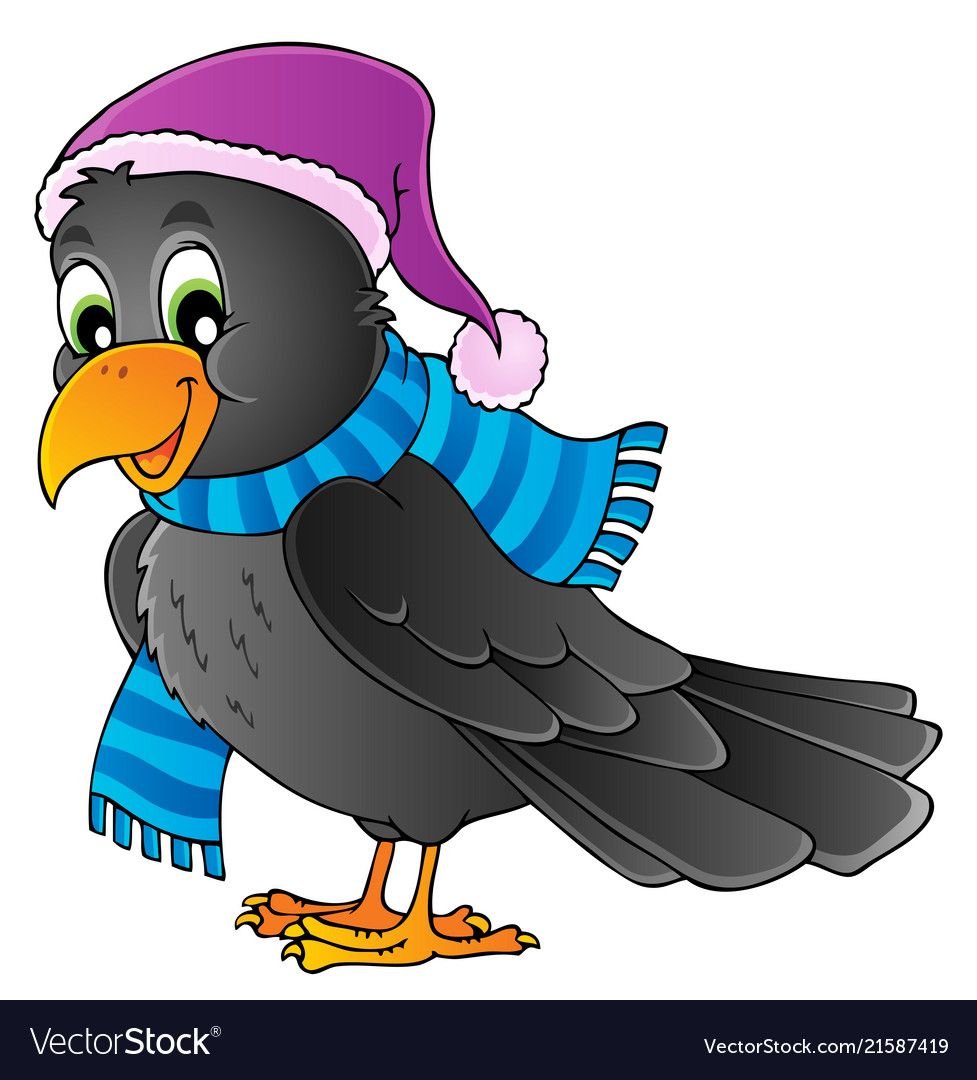 Ворона с бантом