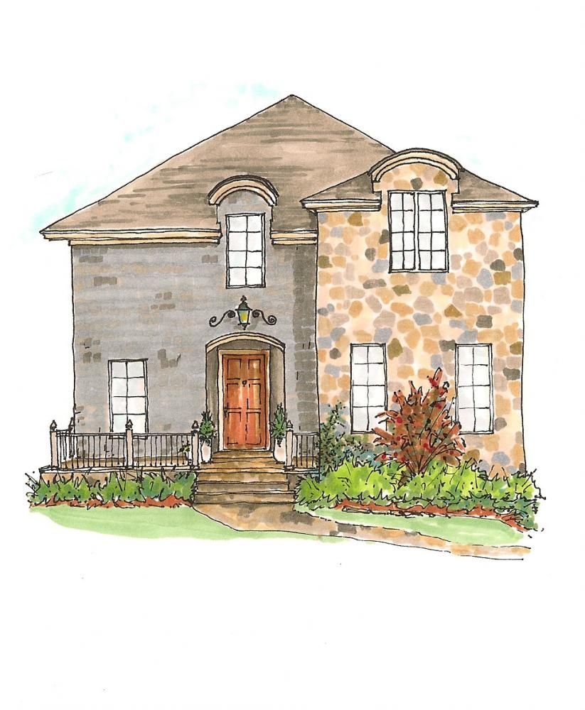 Каменный дом иллюстрация