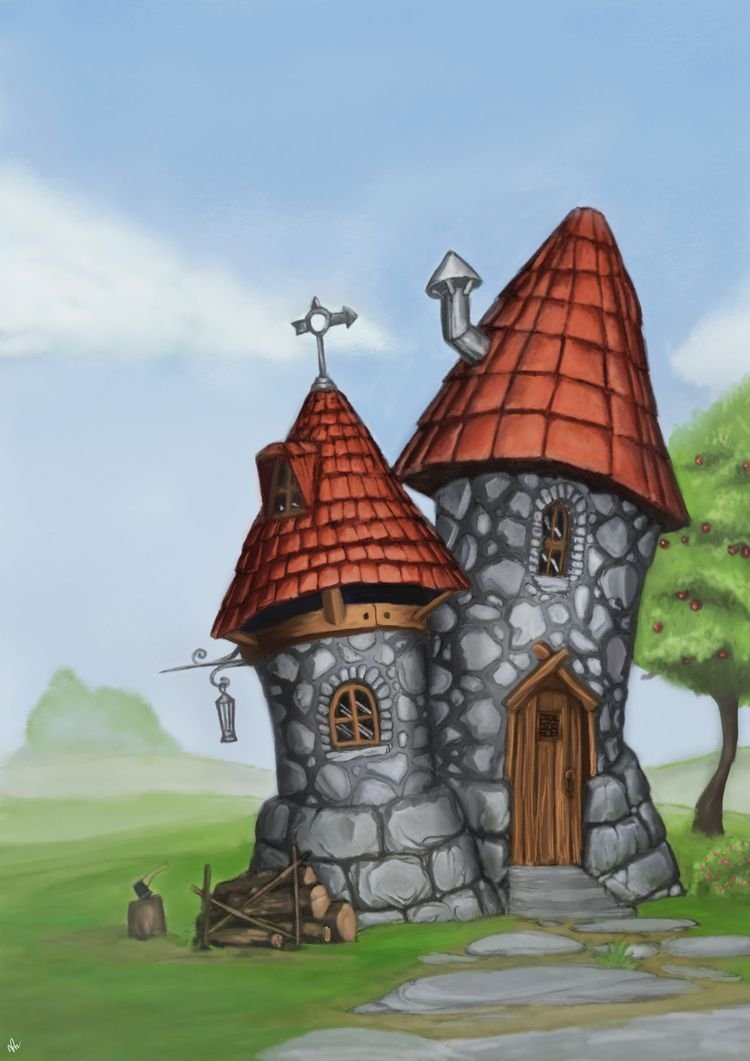 Сказочный домик рисунок