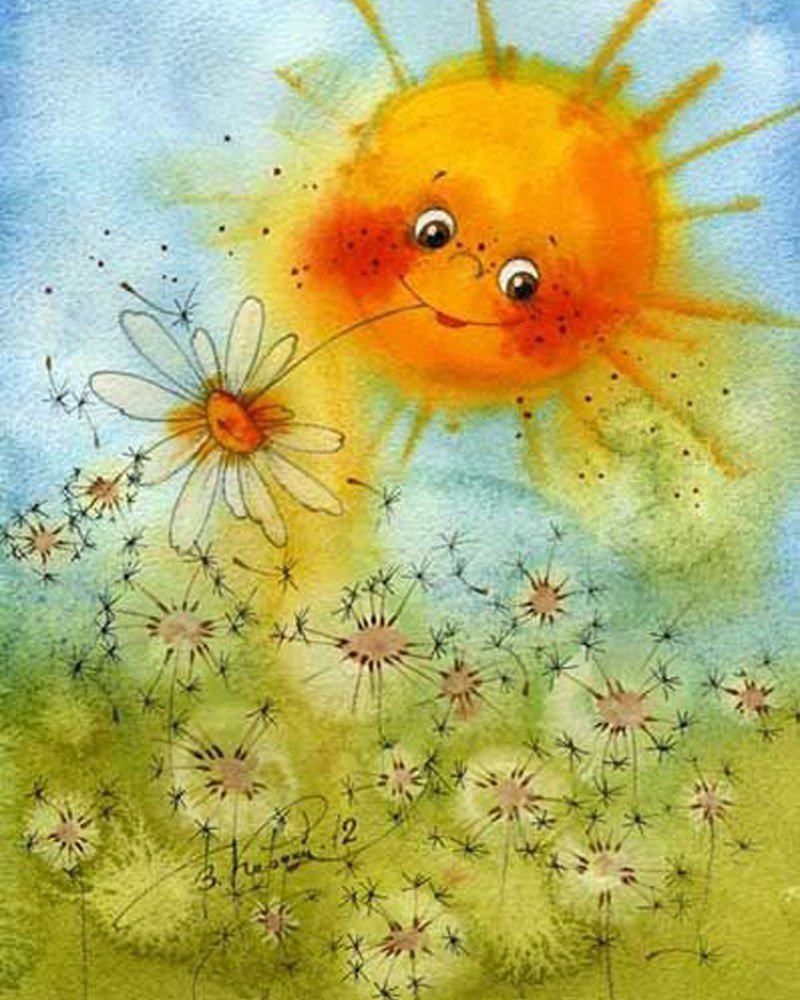 Веселый живой смайлик