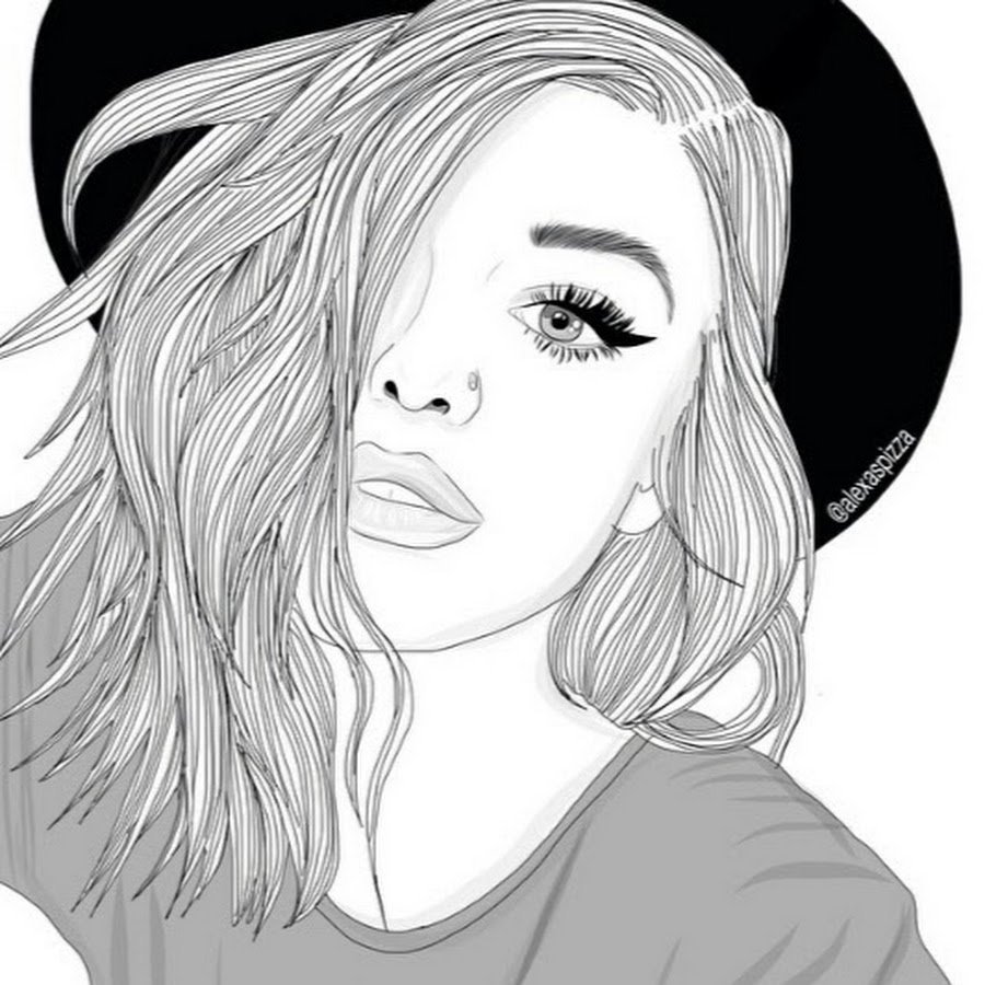 Рисунки девушек карандашом в стиле арт