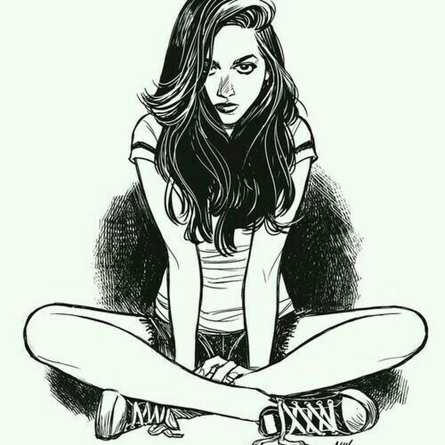 Девушка рисунок