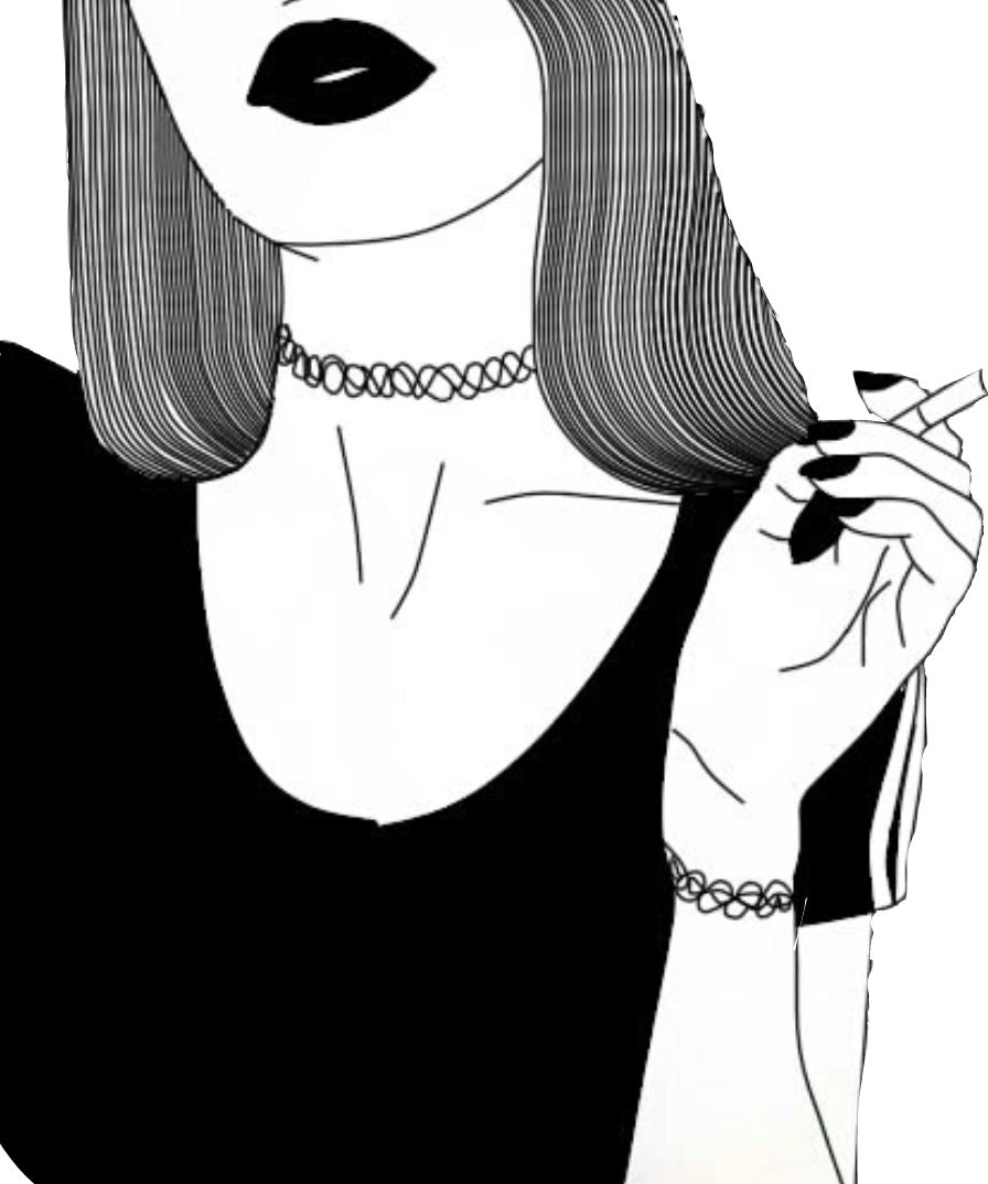 Рисунки курящих девушек