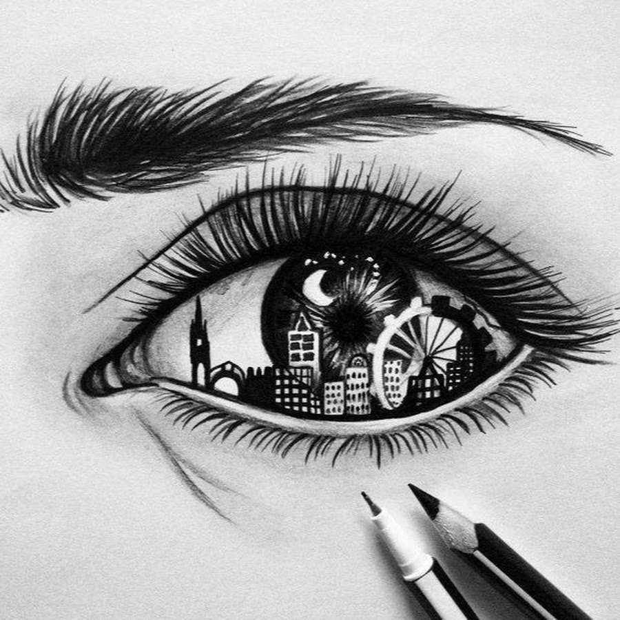 Женские глаза эскиз