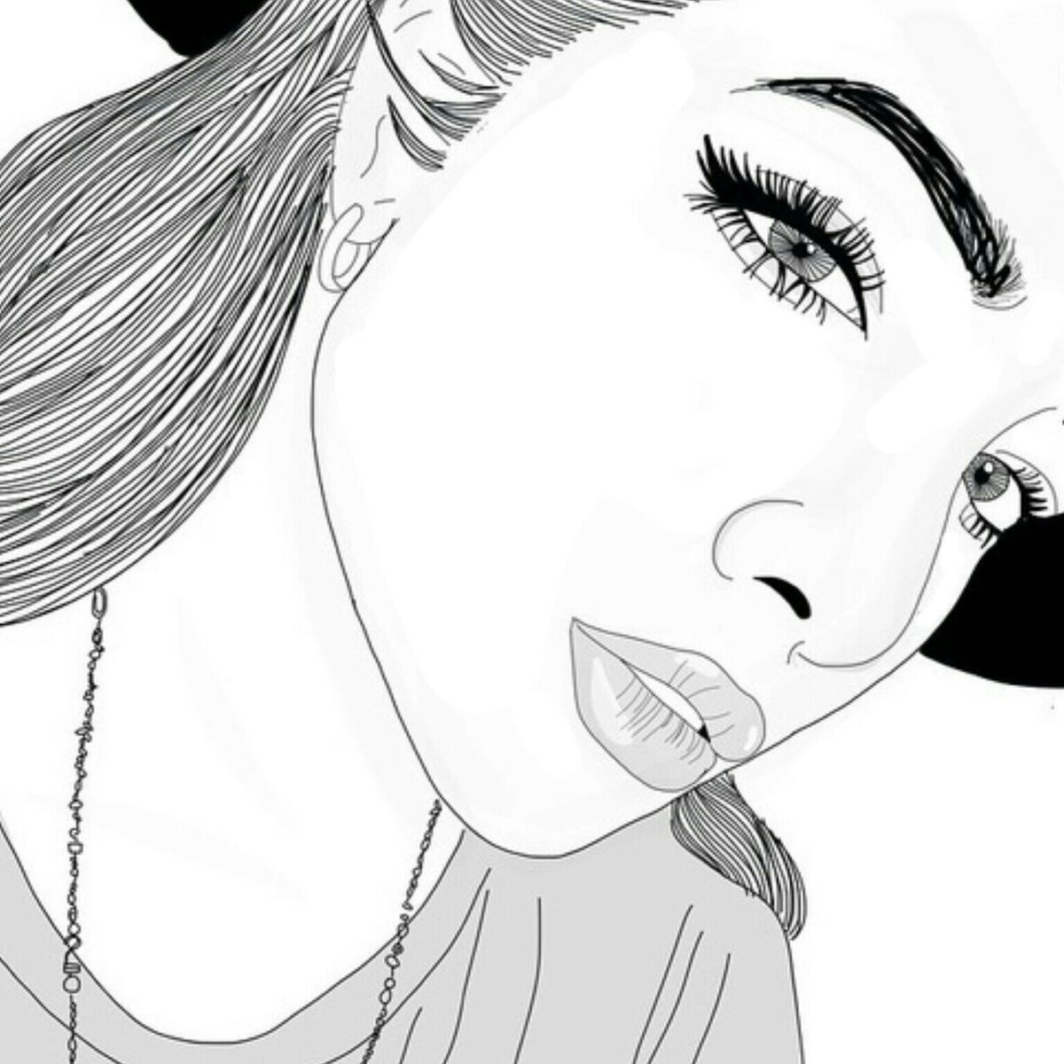 Рисунки девушек карандашом в стиле арт