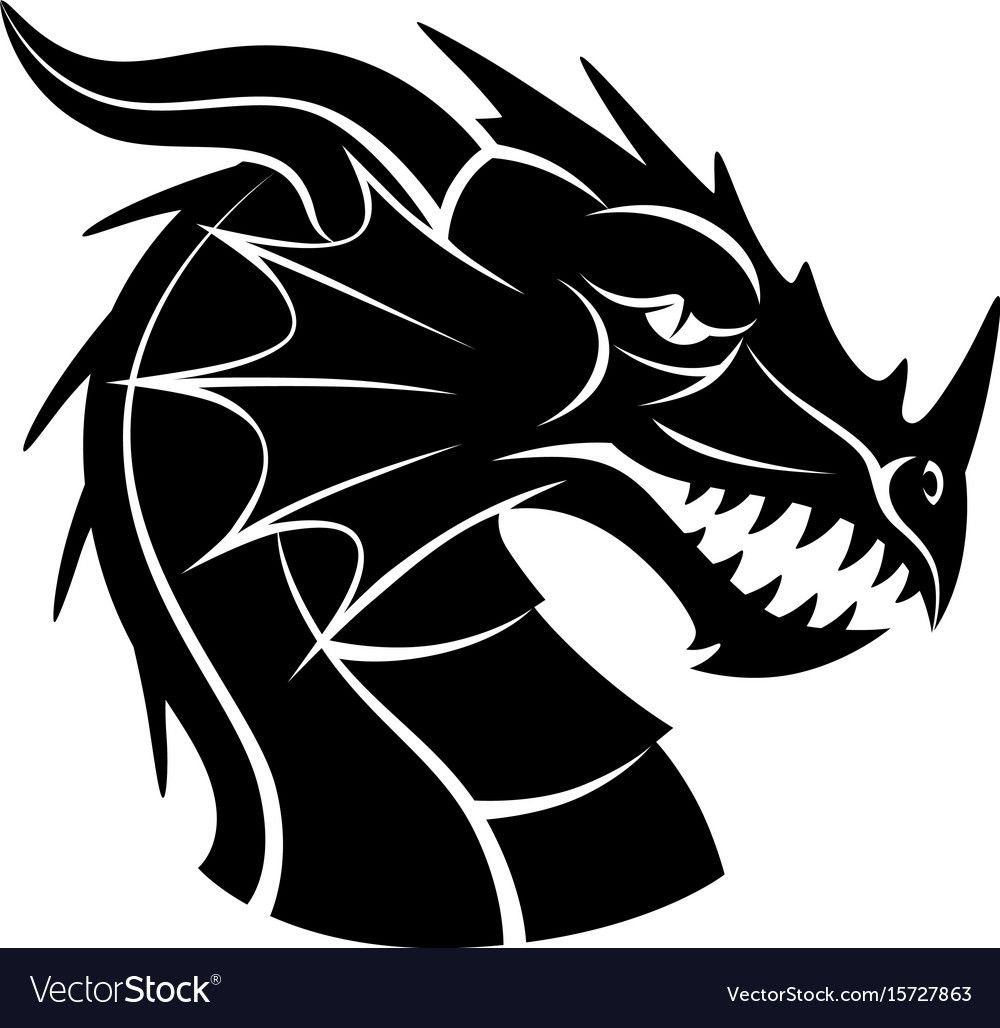 Силуэт головы дракона