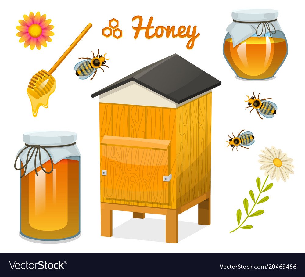 Улей с медом рисунок