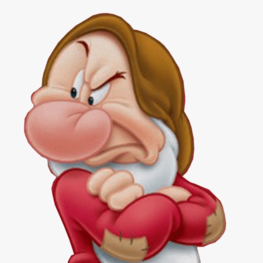 Гном Ворчун из мультика Белоснежка