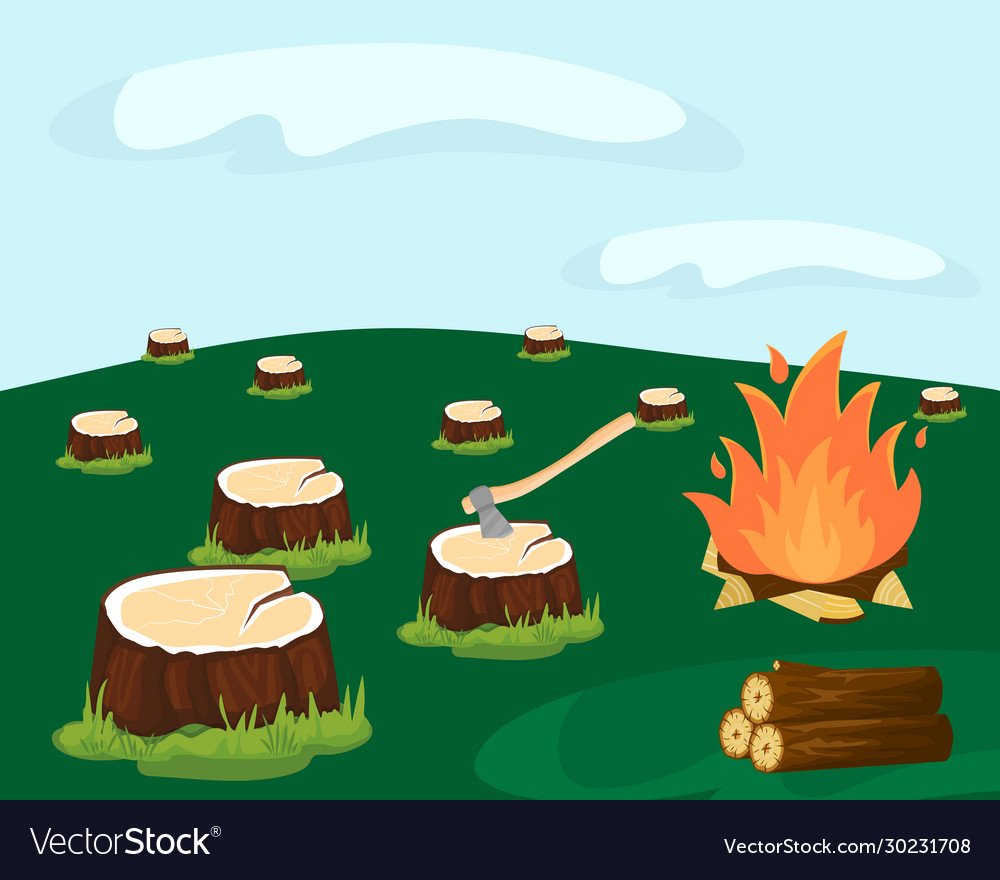 Вырубка леса для детей