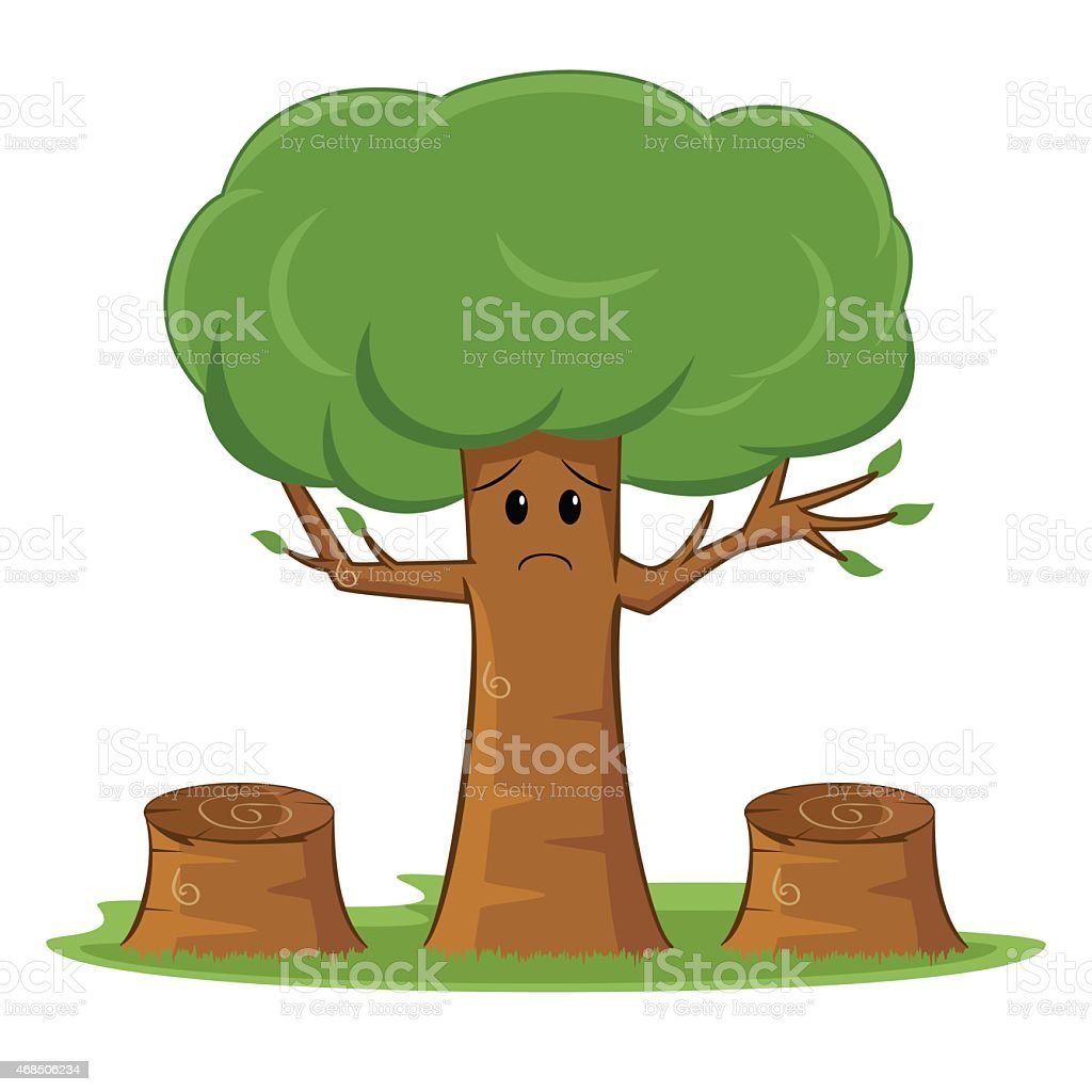 Вырубка леса иллюстрация