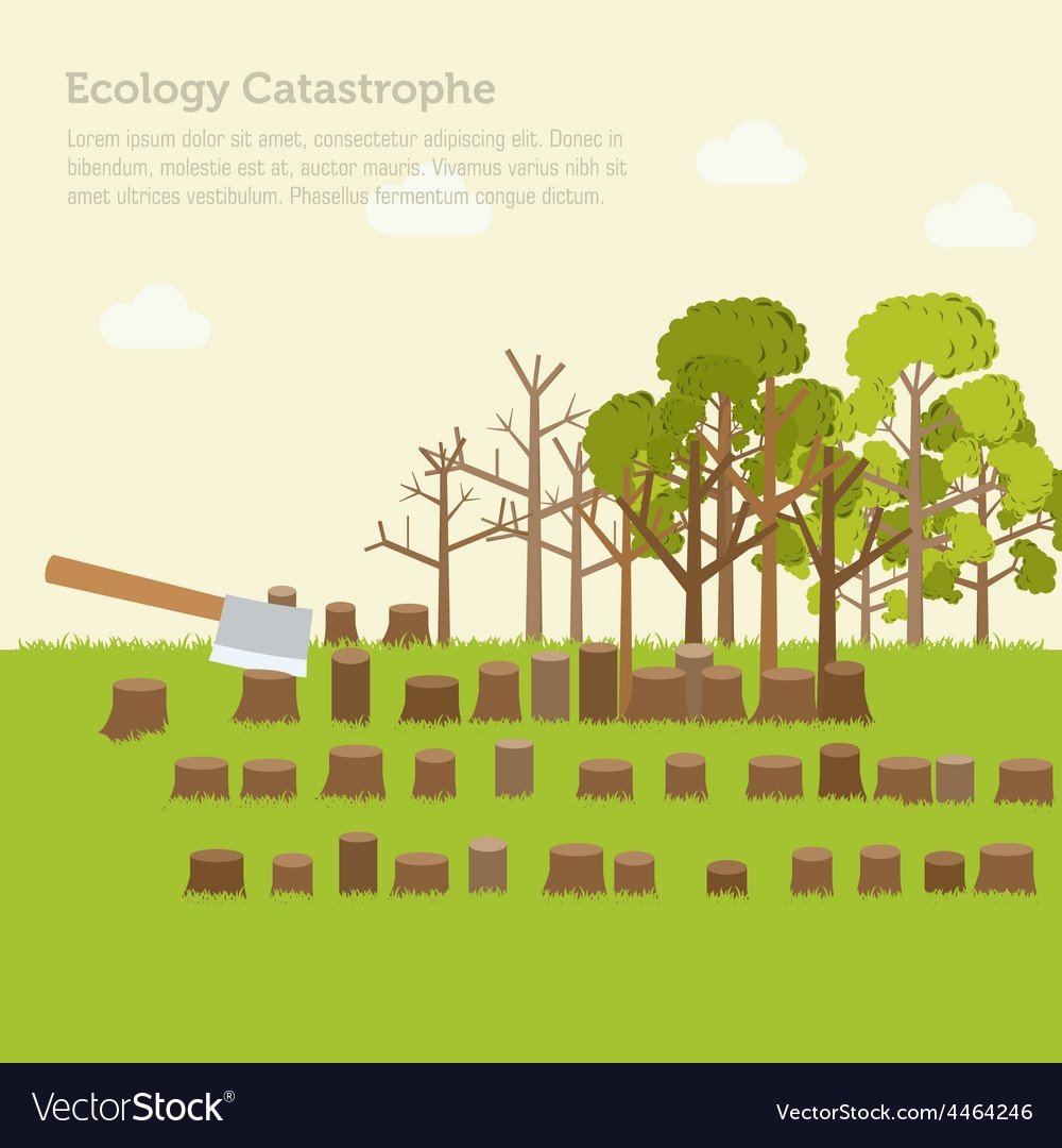 Раскраска вырубка леса