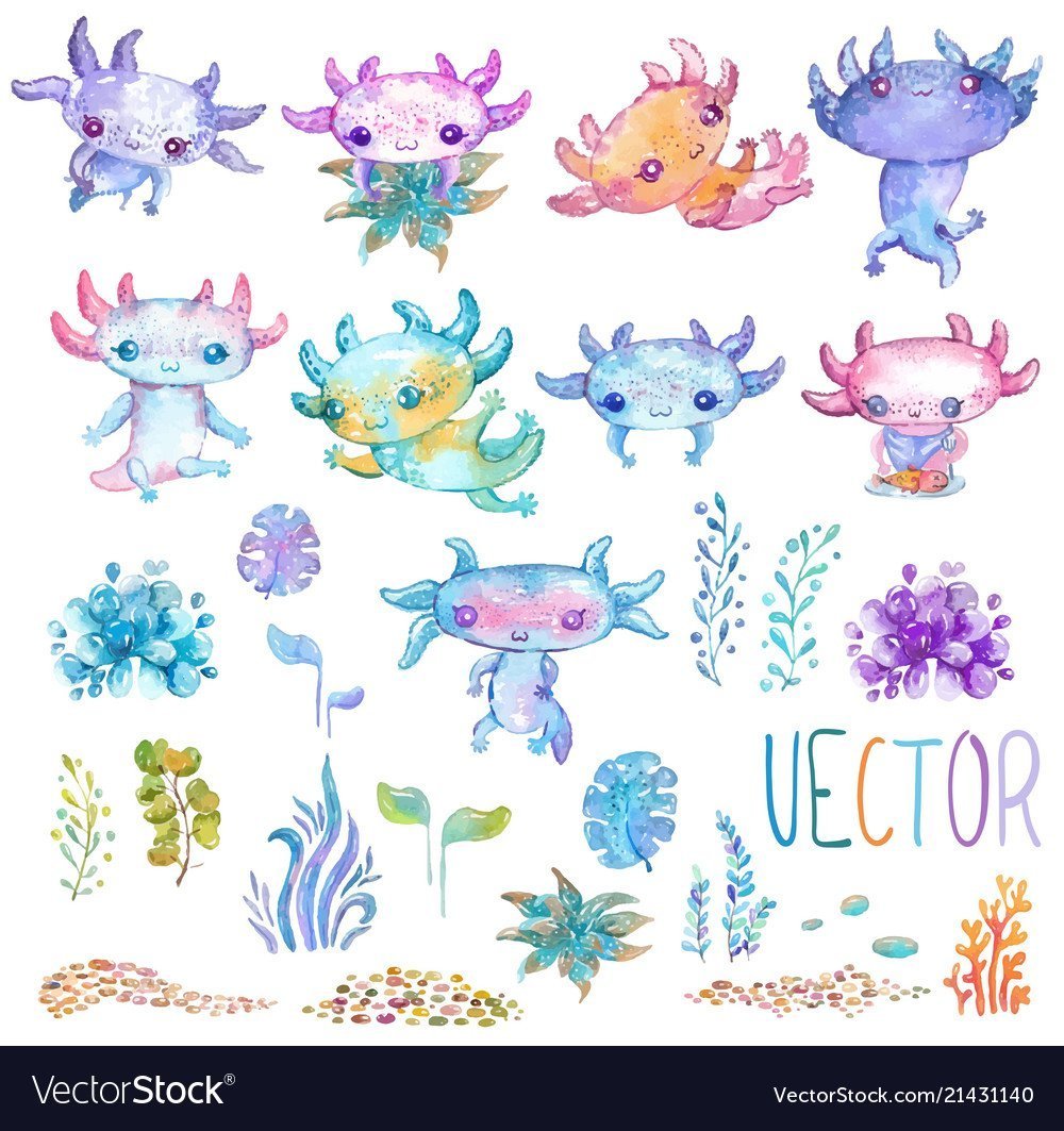 Аксолотль распечатать