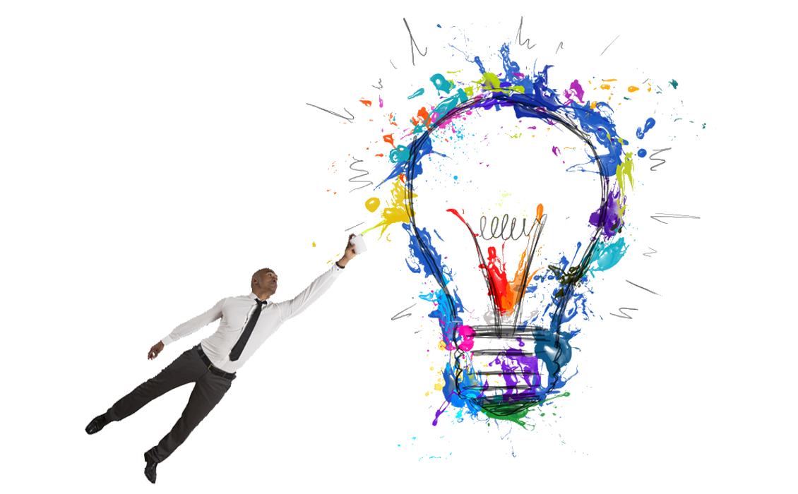 Креатив на белом фоне