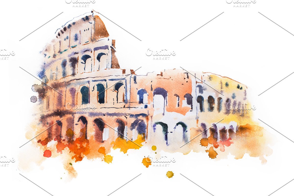 Италия картины Колизей