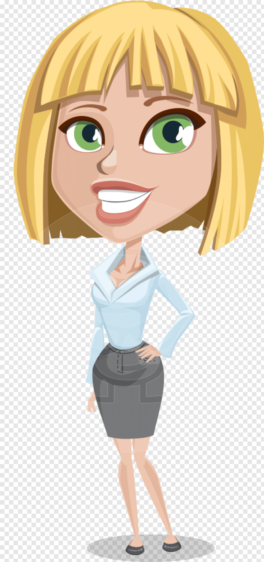 Мультяшная женщина в возрасте