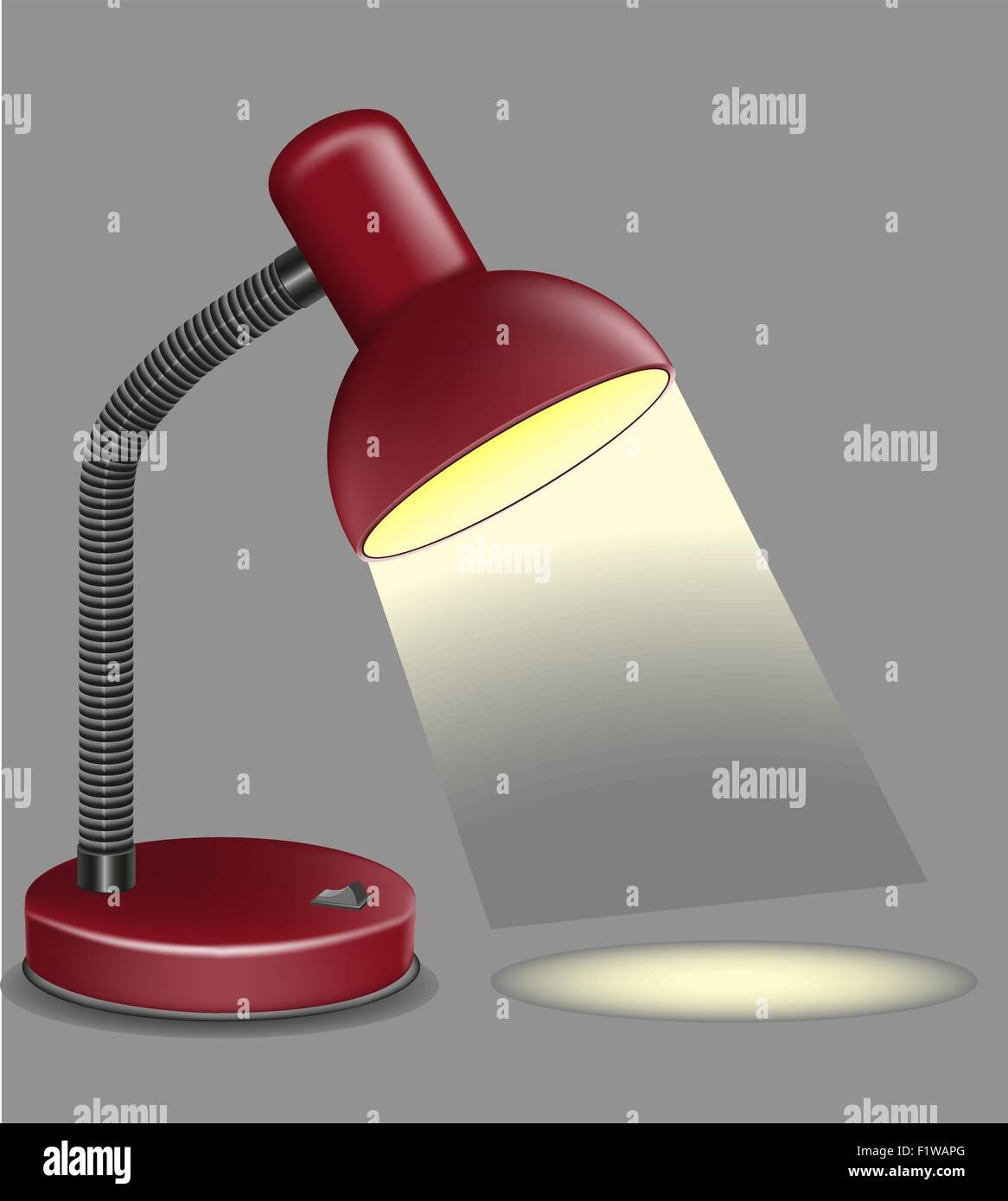 Настольная лампа Бюрократ красная