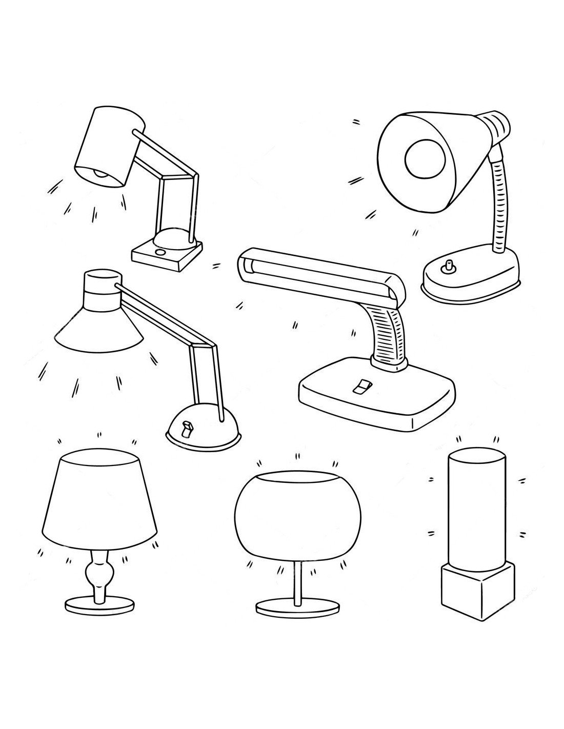 Настольная лампа контур