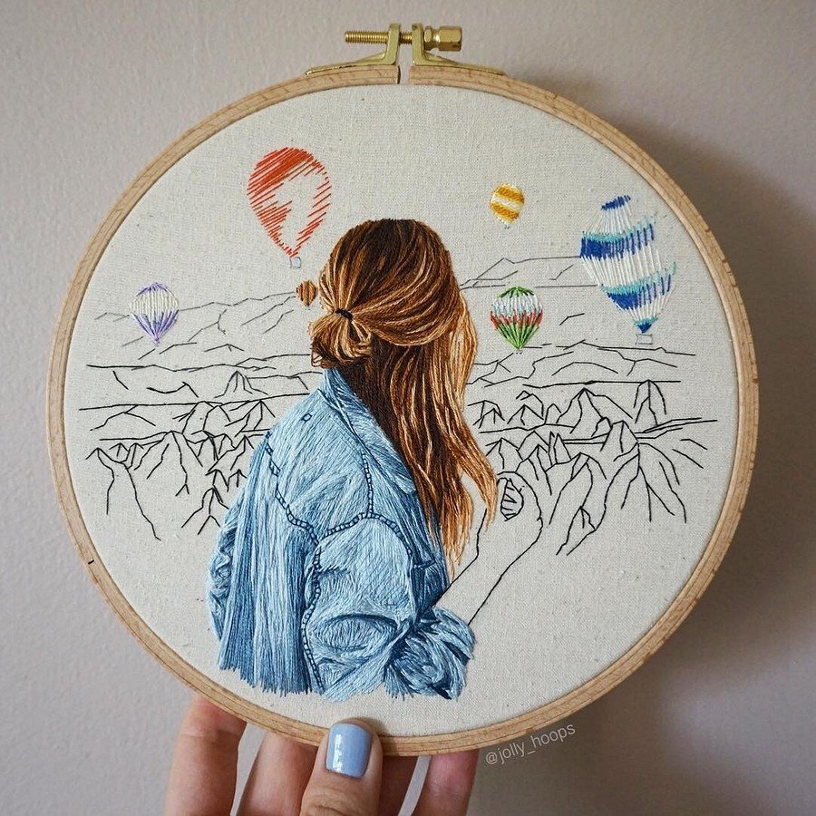 Современная вышивка гладью