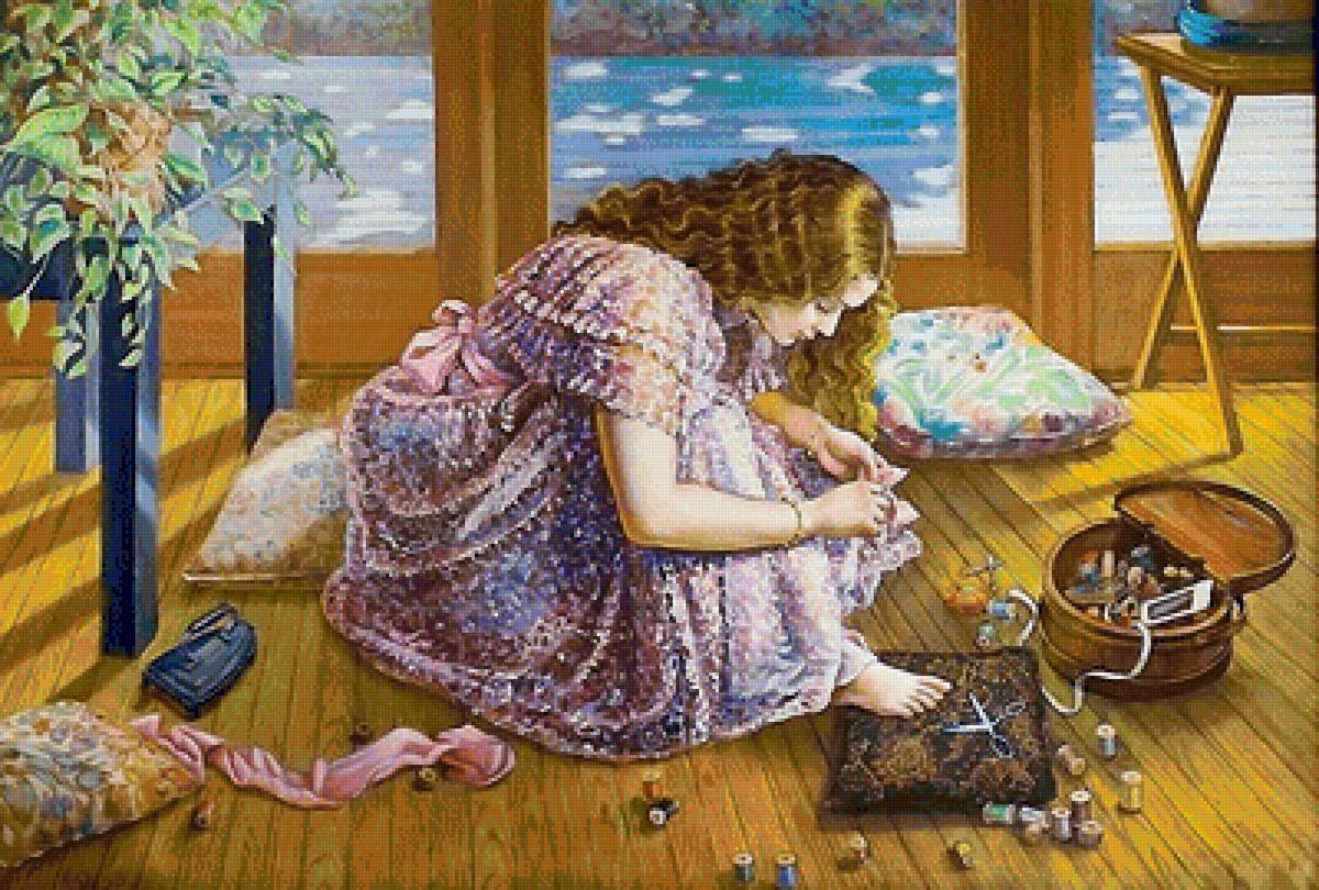 Рукоделие в картинах художников