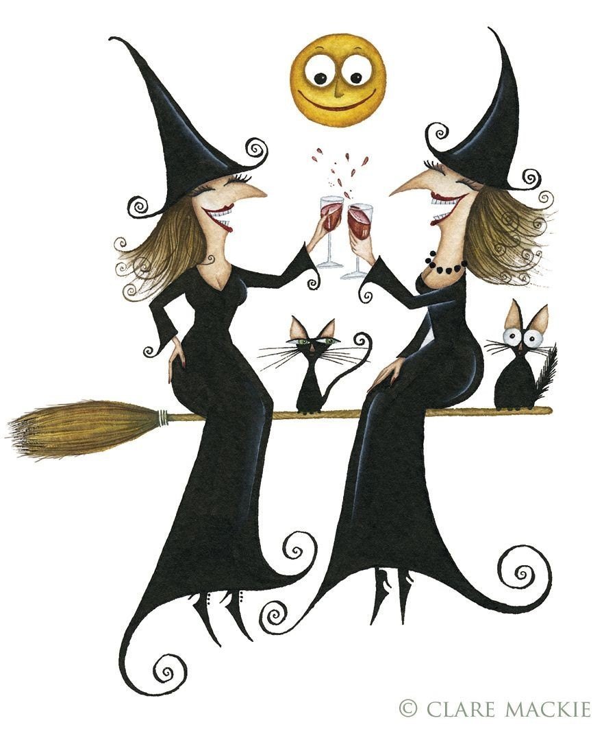 Иллюстрация гламурной ведьмы