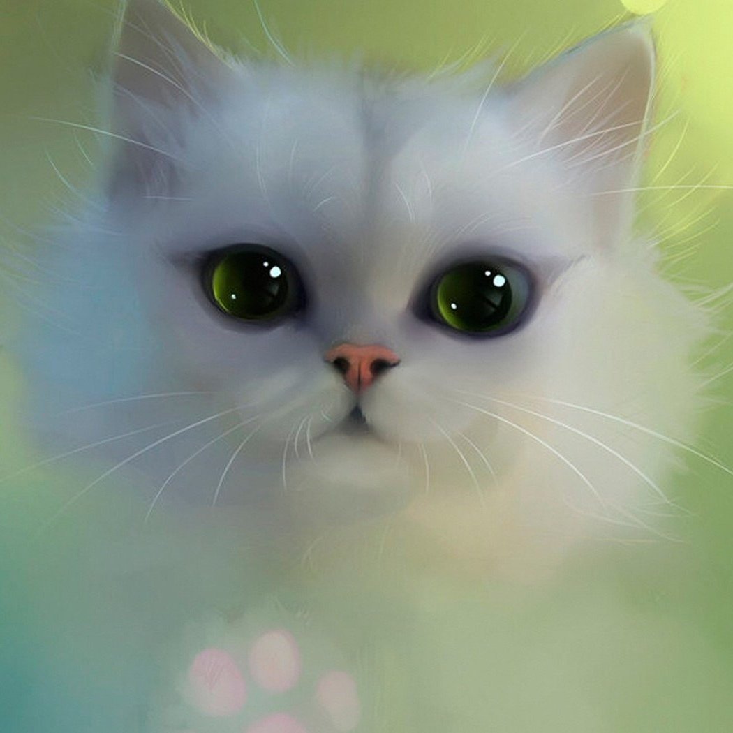 Милые котята с цветочками