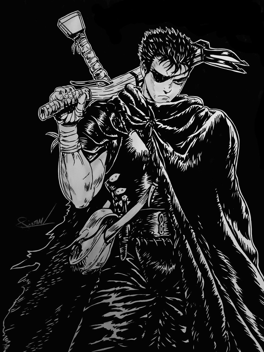 Гатс Берсерк скетч