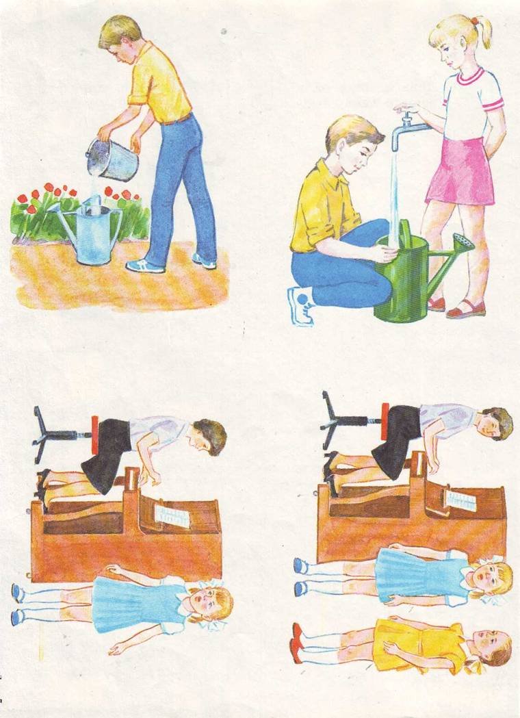 Картина дети катаются на санках