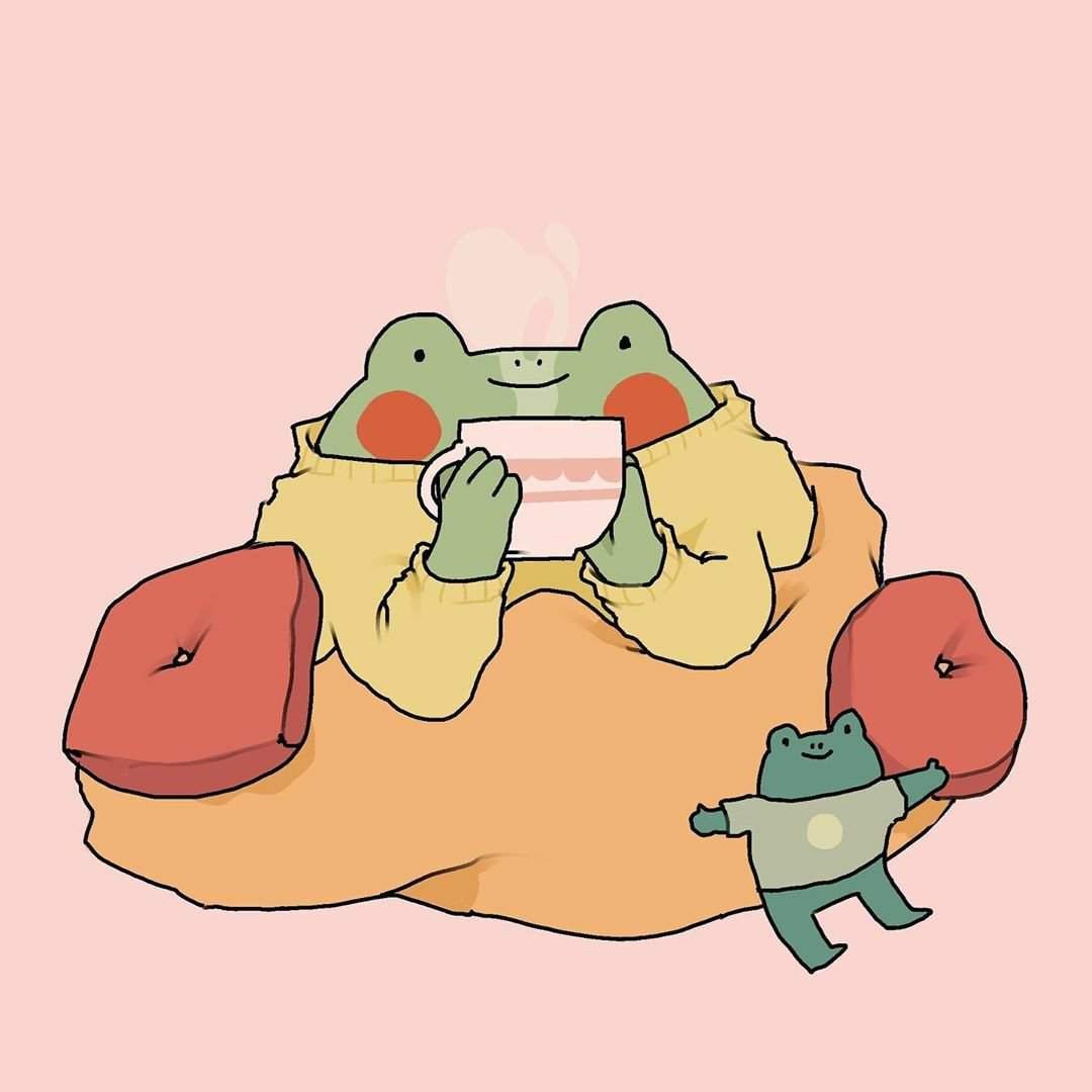 Лягушка в милом стиле