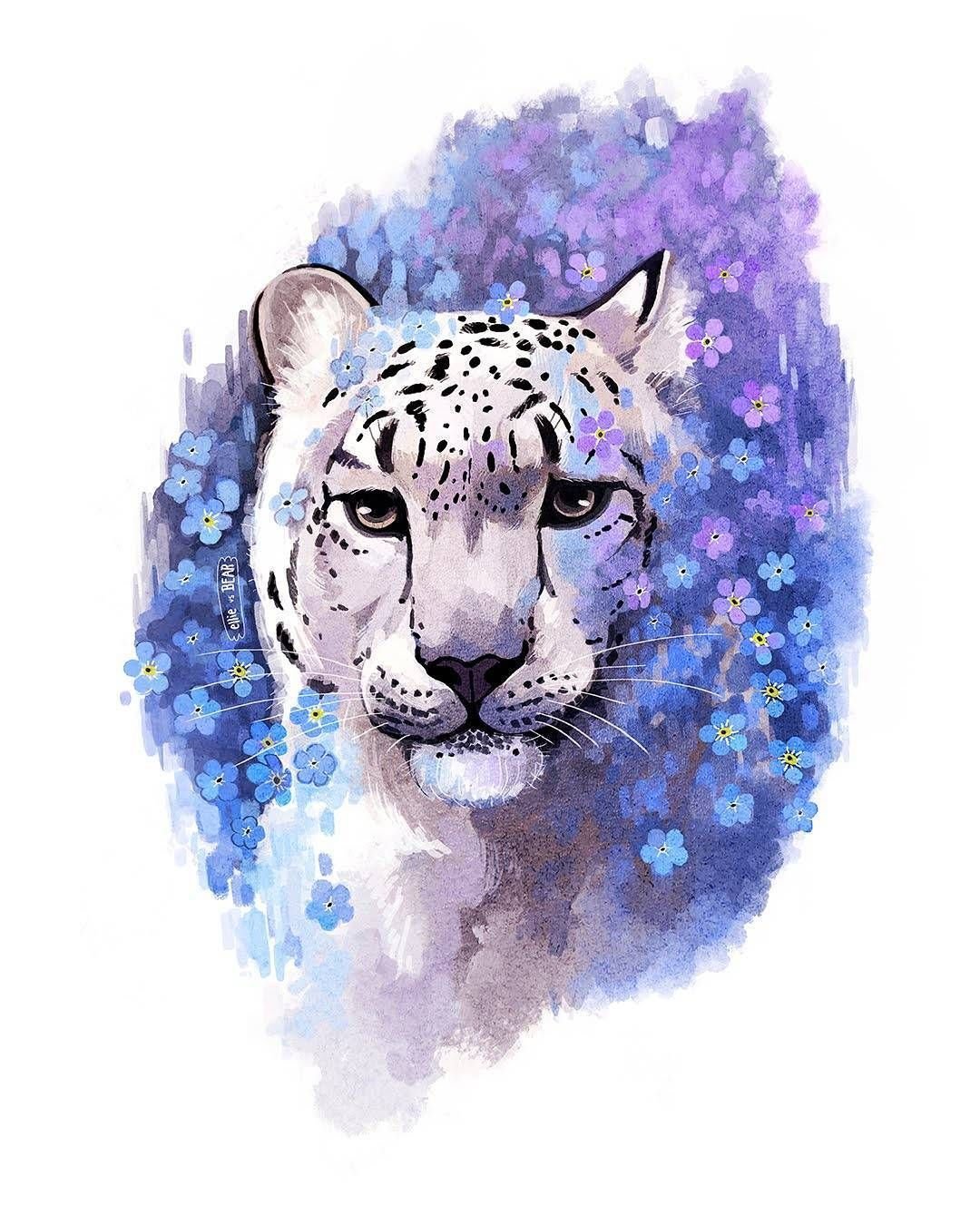 Окрас снежного Барса арт