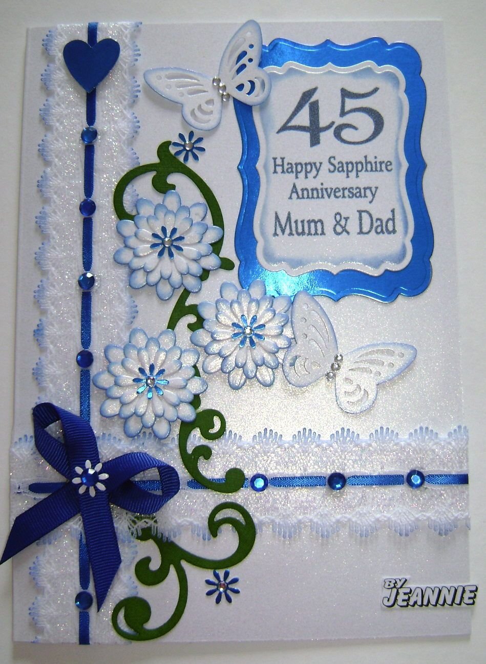 Сапфировая свадьба открытки