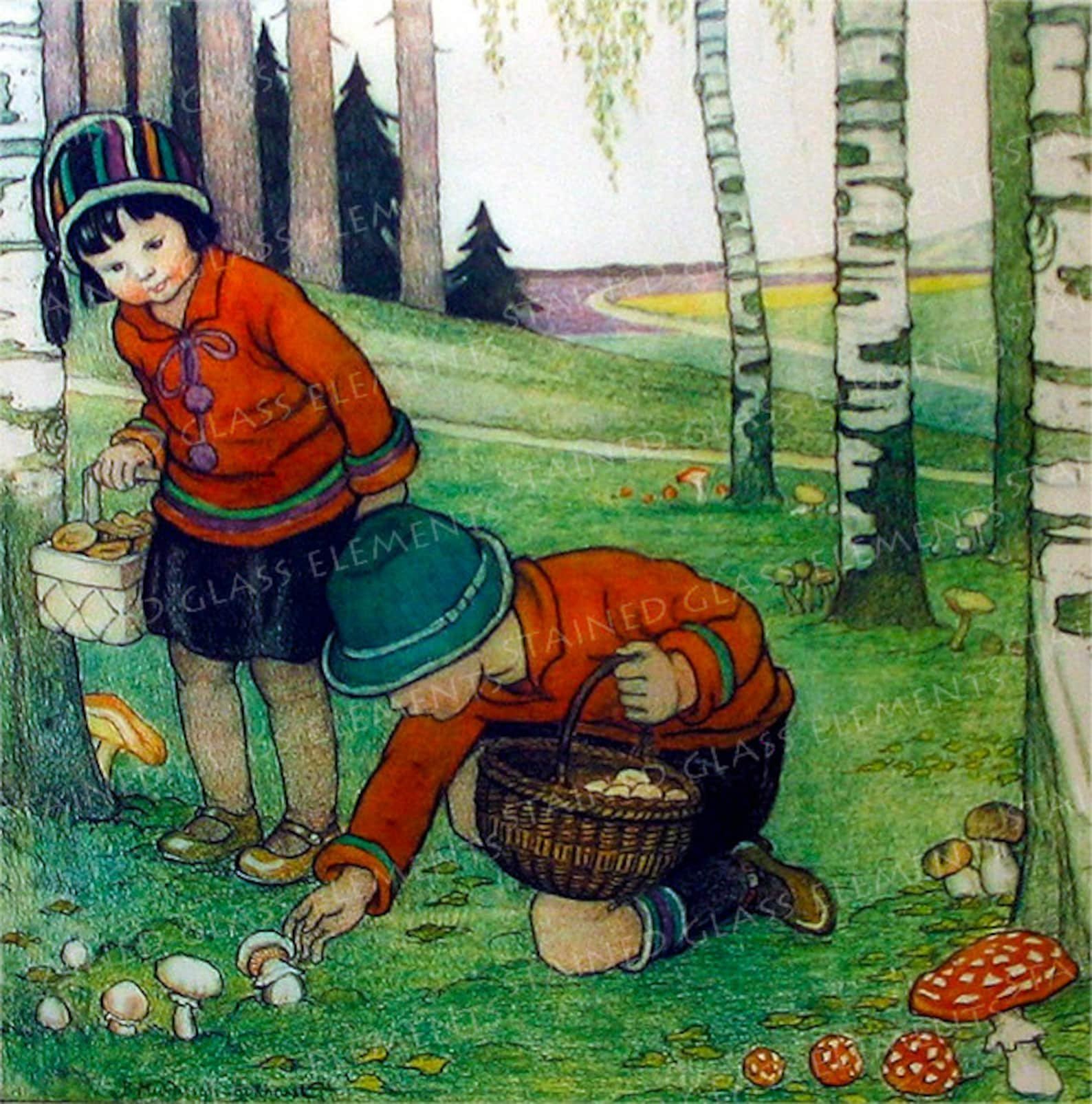 Девочка в лесу собирала грибы. Дети собирают грибы. Собирать грибы в лесу. Мальчик с корзиной грибов. Дети собирают грибы в лесу.