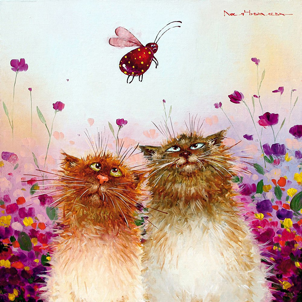 Художница Люся чувиляева коты