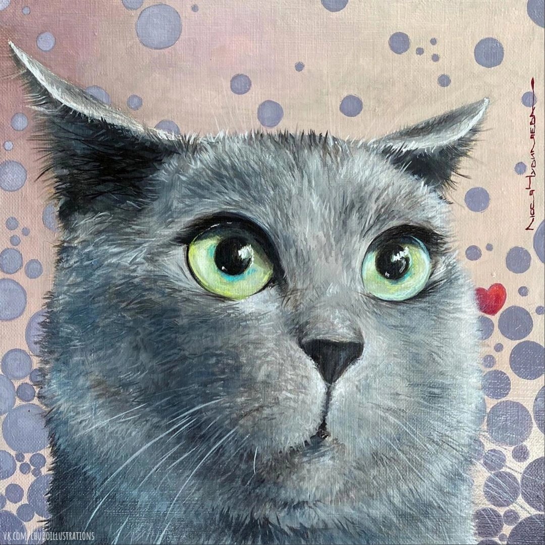 Художница Люся чувиляева и ее коты (Санкт-Петербург).