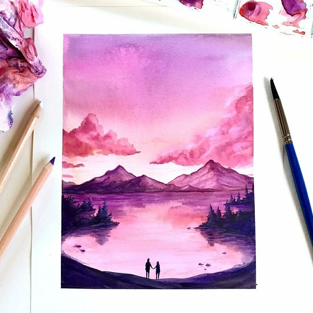 Рисунки акварелью