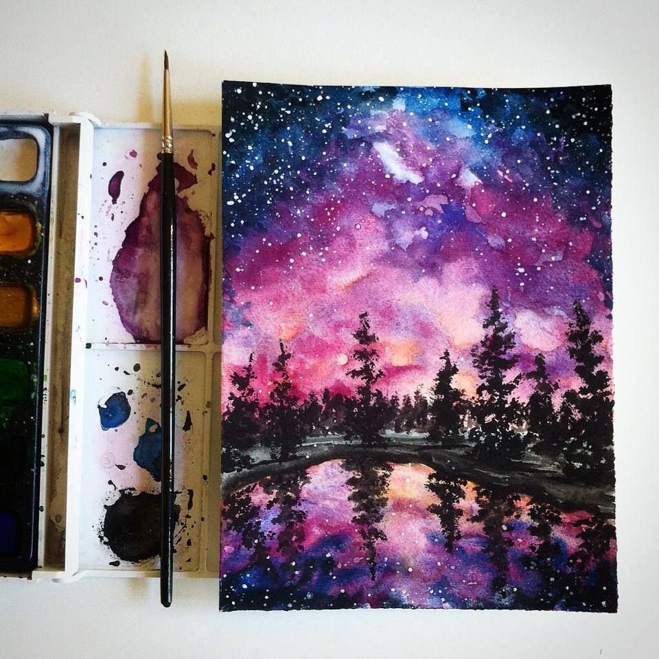 Пейзажи акварелью в скетчбуке