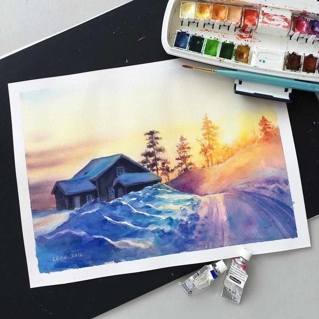 Акварельные силуэты