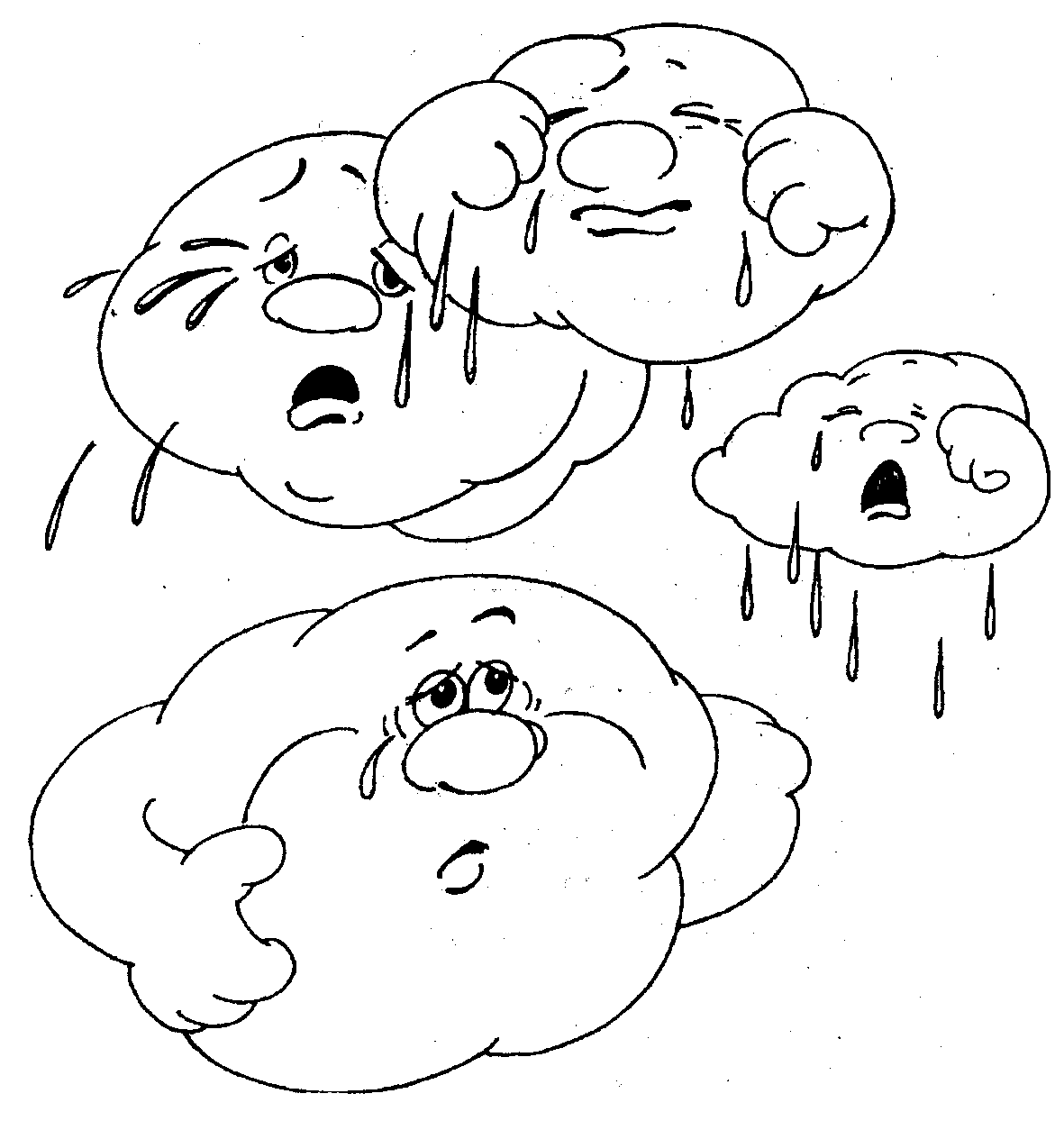 Злая тучка картинка для детей