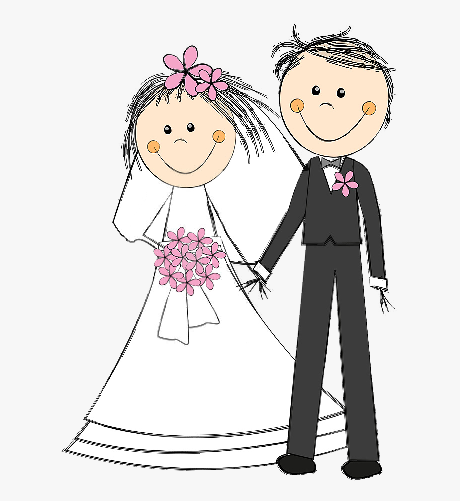 Нарисованные жених и невеста смешные