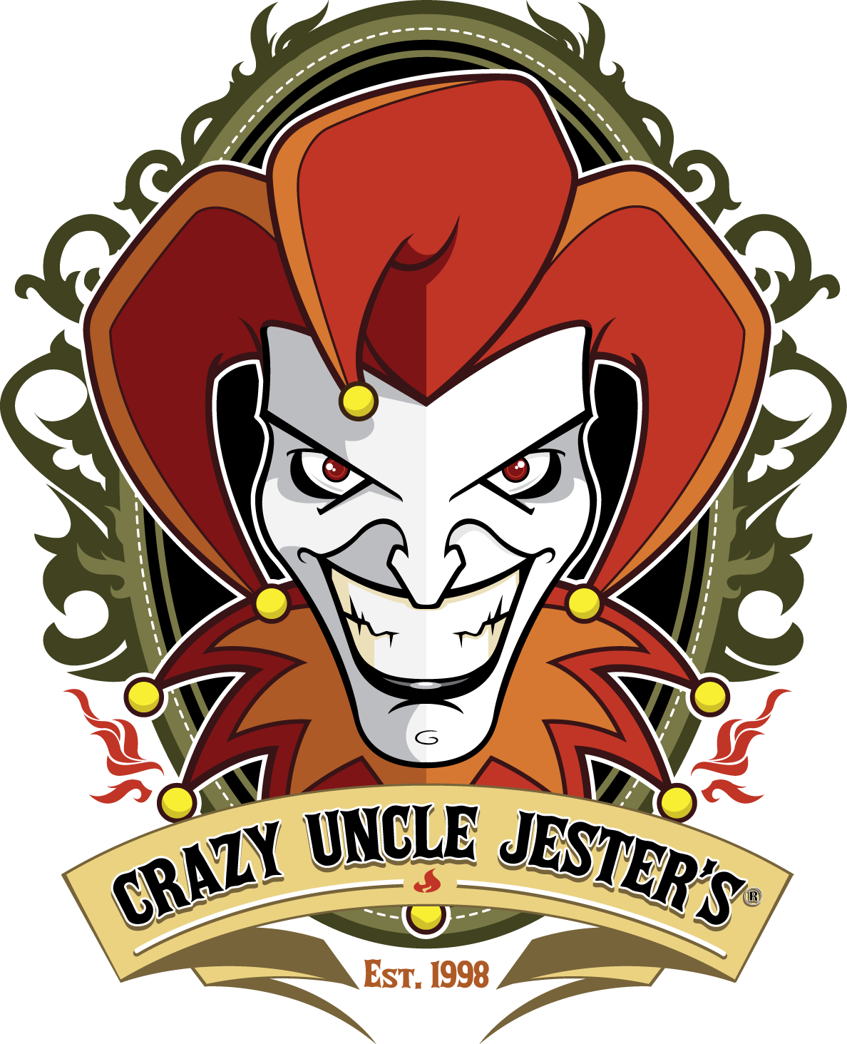 Череп в клоунском колпаке