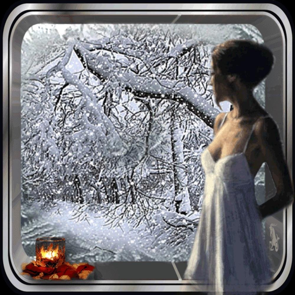 Падает снег за окном