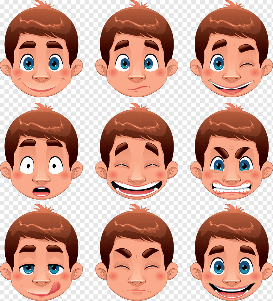 Карикатуры лица эмоции