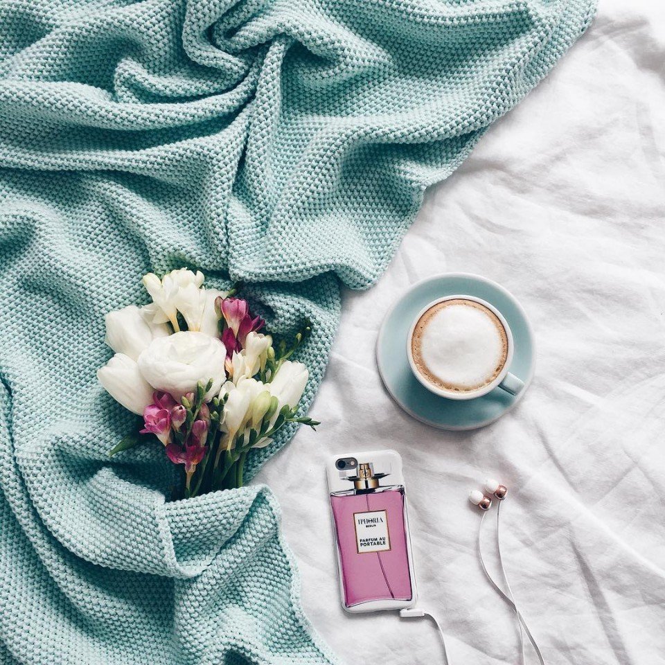 Кофе цветы стильные