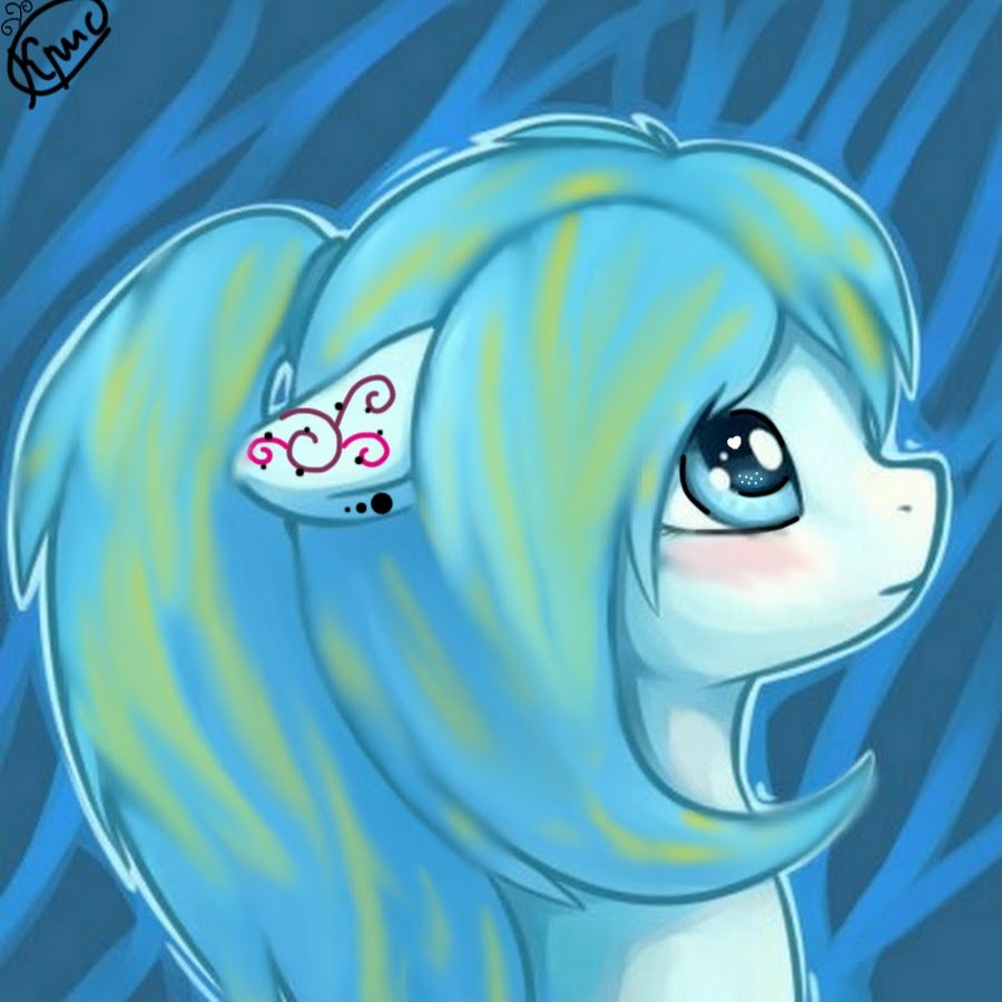 Пони с голубой гривой