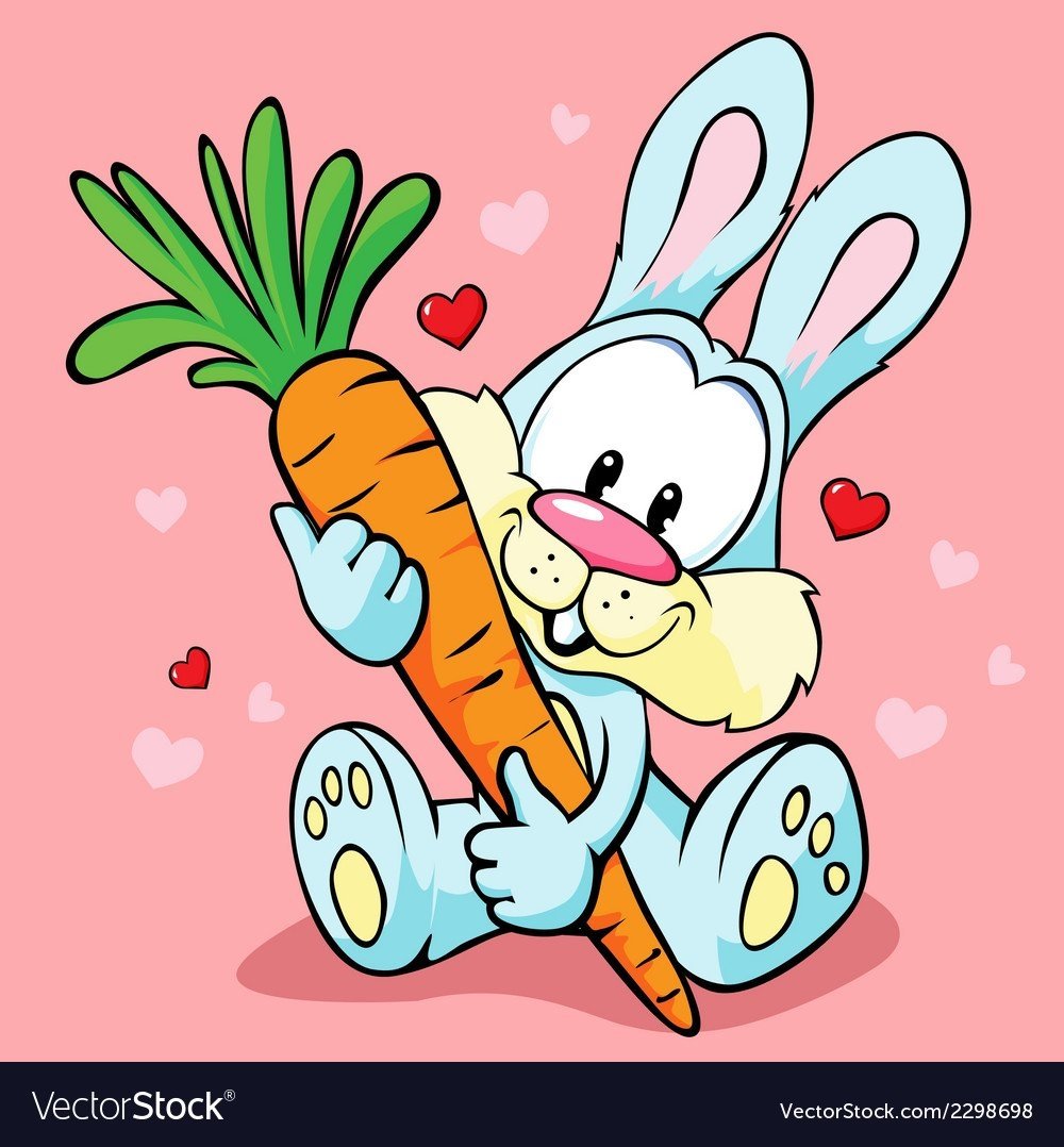 Зайчик с морковкой картинки