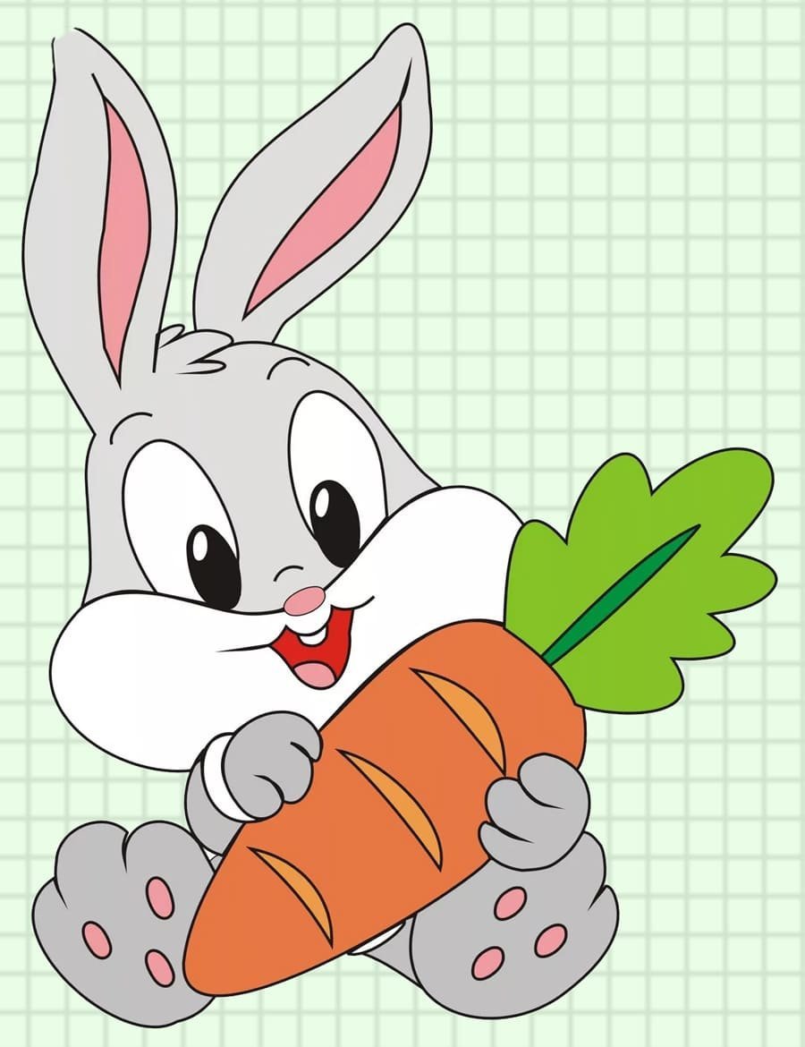 Зайчик с морковкой картинки