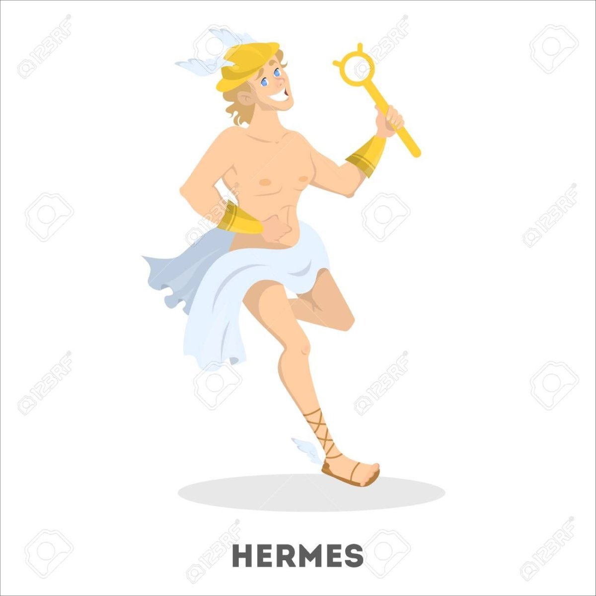Бог Меркурий Греция вектор